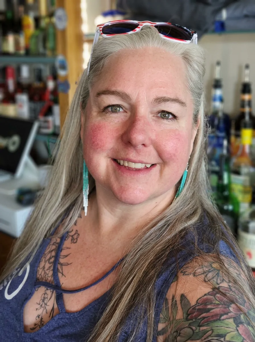 Ashley Cranston, manager at Cranny's, behind the bar