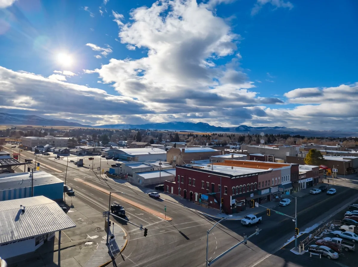 Aerial view of the Cranny's building on Montana Street in downtown Dillon